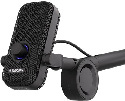 ENDORFY Solum Voice, Gaming Mikrofon PC, Podcast und Streaming, RGB-Beleuchtung, USB Plug & Play, Tap-to-Mute-Button, GAIN-Regler, Einstellbarer Arm, Nierencharakteristik