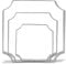 Keewah Square Plaque Cookie Cutter Set - 5”,4”,3” - 3 Piece - Stainless Steel