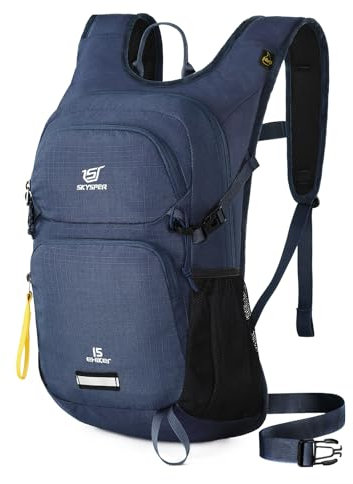 SKYSPER Wanderrucksack Klein 15L Rucksack Wandern Tagesrucksack Leichter Recycelter Trekking Rucksack für Damen&Herren