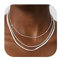 ORAZIO 3 Pz Collana Donna Argento Catenina Collana Girocollo Ragazza Serpente Catena Argento Choker Collane Donne Regolabile Argento Gioielli Donna