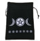 komsoup Samt-Tarot-Beutel-Tasche | Tarot-Karte Samttasche Pentagramm-Muster - 13 x 18 cm neuartige Tarotkarten- und Würfel-Aufbewahrungstasche, Schmuckbeutel, Brettspiel-Tarot-Tasche mit Kordelzug für