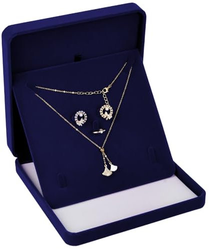 Wisebom Set di Gioielli in Velluto, Scatole Regalo per Gioielli Confezione Regalo in Velluto Scatola Regalo in Velluto per le Donne Gioielli Ciondolo Packaging Box