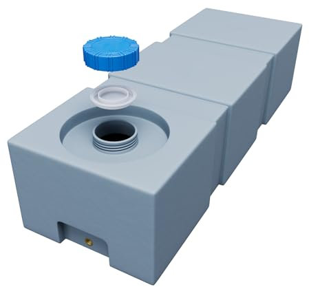 Varile 120L NEO Trinkwassertank | Transportfest | Lebensmittelgeeignet | Für Boot - Camper - Anhänger (Grau)