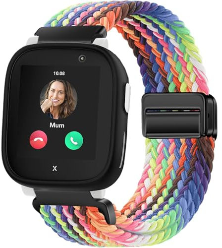 Issinlky Kinder Nylon geflochtene Band kompatibel mit Xplora X6, elastische magnetische Schnalle Band für Xplora X6 Play