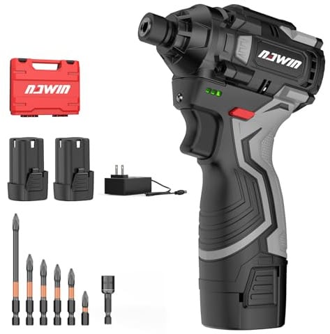 NAWIN - 16.8V Max Torque 140Nm (105ft·lbs) Cordless Impact Driver Kit, High Rotation Electric Impact Driver, Brushless, Continuously Variable Rechargeable Motor