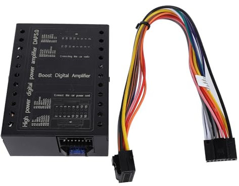 Amplificatore di Auto Digitale, 4 Canali 50wx4 60wx4 Amplificatore di Potenza con DSP, Tecnologia di Classe AB, Output del Suono Trasparente, Bassi/treble Regolabile, Materiale