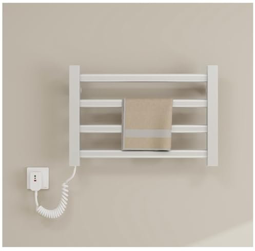 Portasciugamani Elettrico Scaldasalviette Radiatore Da Bagno Elettrico Portasciugamani Intelligente, 80W Scaldasalviette Con Termostato, Porta Salviette Bagno A,Left Line