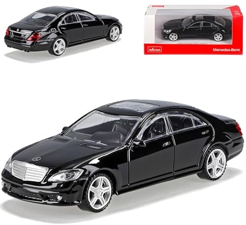 Generisch Mercedes-B S-Klasse W221 S63 AMG Schwarz 2005-2013 1/43 Modell Auto