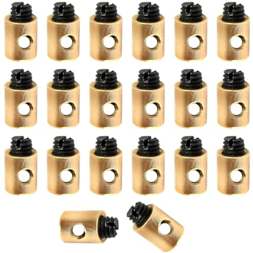 KIRZAX 20 pcs Motorcycle Throttle Cable Clip, Universal Brass Throttle Cable Clip, Motorcycle Cable Clip for Scooter Motorcycle Throttle, Black