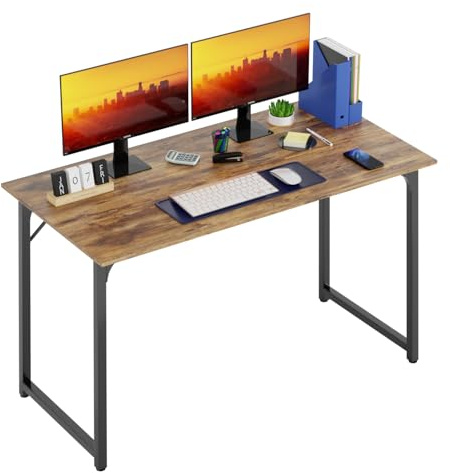PayLessHere 120cm Vintage Computer Desk | Metal Frame Home Office Writing Desk ideal desk for daily study office work