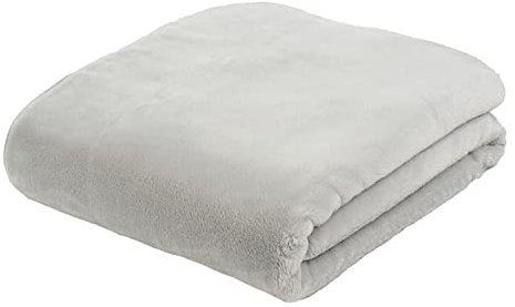 Gözze - Premium Cashmere-Feeling Wohn- und Kuscheldecke, 500 g/m², 220 x 240 cm - Silber
