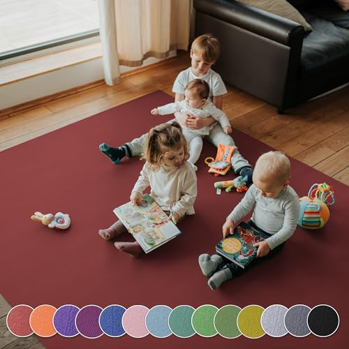 Krabbelmatte SanoSoft XXL Krabbelunterlage made in Germany -Öko-Tex 100 | 180x560cm Rot