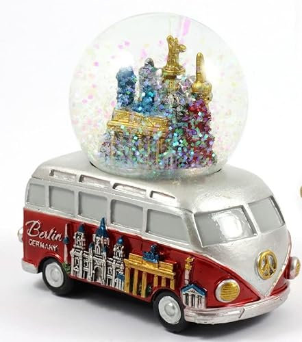 Berlin Schneekugel Bus Sockel Souvenir Germany Funkturm Siegessäule, 44620