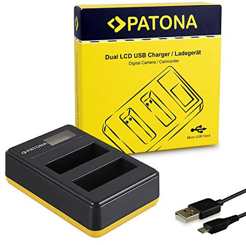 PATONA Dual LCD Ladegerät für NP-BX1 NPBX1 Akku Kompatibel mit Sony DSC-RX1R II DSC-HX50 DSC-HX60 DSC-HX300 DSC-HX400 DSC-WX500 DSC-RX100 II III IV V