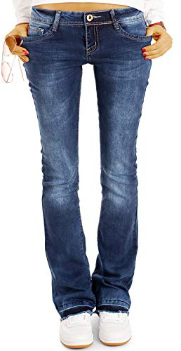 BE STYLED Damen Bootcut Jeans Hüftjeans, Schlagjeans, Stretch Fit Passform j40g-2