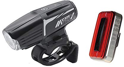 Moon - Meteor X Auto Pro Front Light and Arcturus Pro Rear Rechargeable Bike Light Set