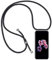 HongMan Handykette Handyhülle für Samsung Galaxy Note 9 mit Band - Transparent Handy-Kette Handy Hülle mit Kordel zum Umhängen Handyanhänger Halsband Lanyard Case - Schwarz