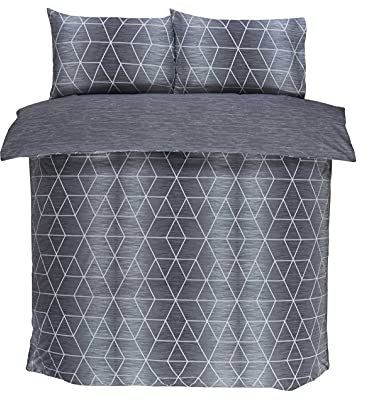 Rapport Home Calvin Geometric Shapes Grey Kingsize Duvet Cover Set