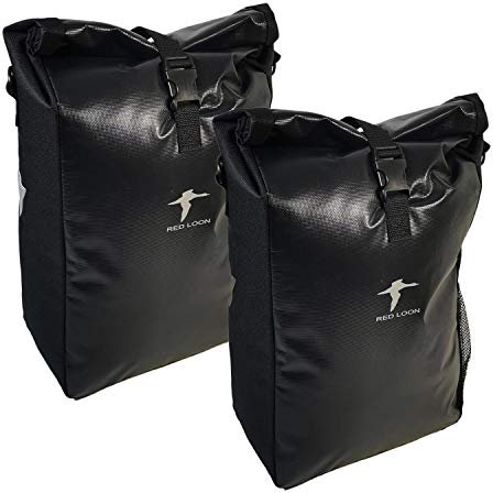 Red Loon 2X Fahrradtasche Packtasche Gepäckträgertasche Gepäcktasche schwarz