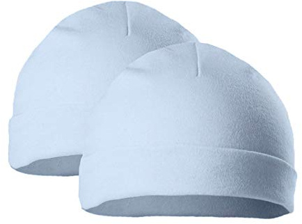 Soft Touch - Set di 2 cappelli per neonati e bambine da 0 a 3 mesi, colore: Grigio, Celeste, Rosa e Bianco H3