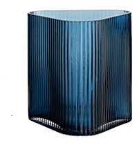 Vasen Nordic Stil Vase Transparente Glasvasen Wohnzimmer Esszimmer Dekoration Ornament hydroponischen Blumenvase Getrocknete (Color : Blue, Größe : A)