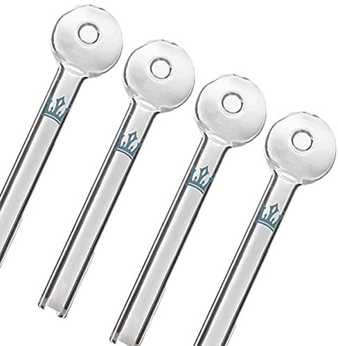 Quemador de aceite de vidrio de 4.5 pulgadas, tubo de aceite de vidrio grueso transparente (4 piezas)