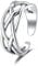 Vintage Silberring für Damen und Herren Keltischer Knoten Verstellbar Offene Ring Sterling Silber 925 Daumenring