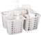 Reinigungs-Caddy Eimer Kunststoff Aufbewahrung Dusche Caddy Korb mit Griff für Garten, Reinigungsmittel, Hellgrau