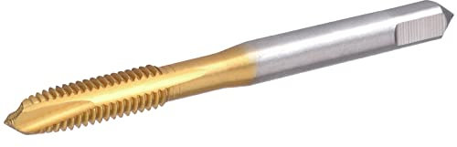 Burkit 1/10.2 cm-28 UNF Spiralgewindebohrer, HSS Titanbeschichtung Spiralspitze Gewindebohrer 1/4 x 28 UNF