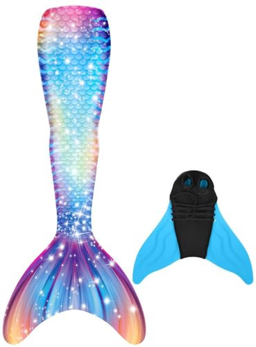 SPEEDEVE Mädchen Meerjungfrauenschwanz Meerjungfrau Flosse Bikini Set