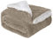 Il Gruppone Passione Casa Coperta Plaid in Pile Sherpa Invernale, Morbida e Calda,440 Gr/mq Coperta Pelosa Tinta Unita con Lavorazione Divano in Finta Pelliccia - Beige - Matrimoniale 200x230