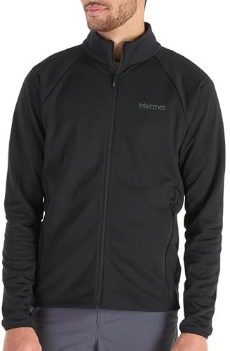 Marmot Herren Leconte Fleece Jacket, Warme Fleece-Jacke, Jacke mit Reißverschluss, atmungsaktiv, winddichte Weste, leicht zu packen, ideal zum Wandern & als Midlayer, Black, S