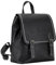 SEVENTEEN LONDON – Anspruchsvoller 'Kensington' Rucksack aus schwarzem und weichem PU Kunstleder im Bürostil – 8L