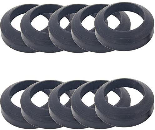 Konische kegelförmige Donut-Unterlegscheibe für WC-Spülkasten, Dichtung, Pfanne, Gummi, Ersatz-WC-Spülventil, Gummidichtung, Unterlegscheibe, WC-Teile, 10 Stück