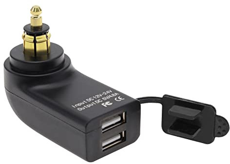eMagTech Double Chargeur USB de Rechange pour Moto Compatible avec BMW F800GS F650GS F700GS R1200GS R1200RT Prise de Chargeur USB 2,4 A DC 12 V-24 V