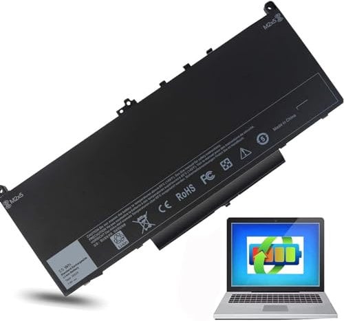 E7470 E7270 J60J5 Battery for Dell Latitude E7470 E7270 7470 7270 Laptop, Type 1W2Y2 0MC34Y MC34Y R1V85 242WD GG4FM WYWJ2 451-BBSX 451-BBSY 451-BBSU [7.6V /55WH]