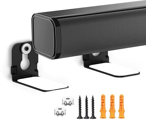 Alyphyly Universal-Soundbar-Halterungen, Wandhalterungs-Kit, Soundbar-Montagehalterung für Soundbar-Wandhalterungen, mit Hardware-Kit