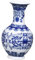 Zerodeko Vase en Porcelaine Chinoiserie Jardinière Décorative en Céramique Support De Fleurs