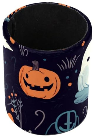 Halloween Specter Picture Desk Pen Holder, Pencil Pen Desk Organizers, Pencil Holder Pencil Case Cup Pencil Bag for Desk Office Pen Case for School, Kids