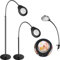 Beyamz LED-Stehleuchte mit 105 mm 5-facher Lupe – Dimmbares 5-Farben-Licht, 3-in-1-Montageoptionen – Perfekt für Präzisionsarbeiten, Lesen und Raumbeleuchtung