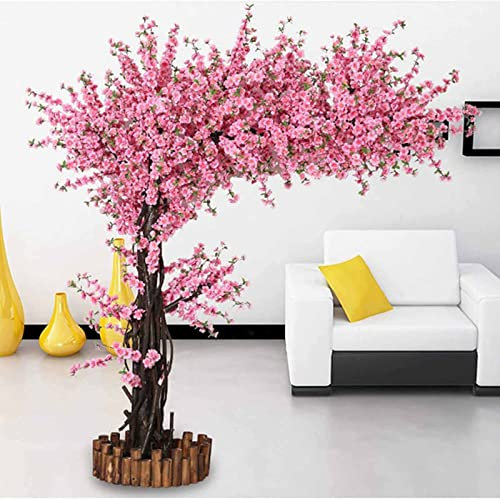 Künstliche Kirschblüten-Bäume mit rosa Blüten, handgefertigt, japanischer Fake-Sakura-Baum, für drinnen und draußen, für Zuhause, Büro, künstlicher Baum, geeignet für Schlafzimmer, Küche, Wohnzimmer,