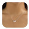 LOLIAS Herz Buchstaben Halskette Damen Namenskette Edelstahl Silber Namen Kette Mit Kleinem Herz Buchstaben Anhänger Personalisierte Initial Kette Für Damen Mädchen Beste Freundin Geschenk schmuck