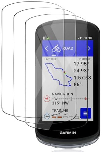Zerrshoo Schutzfolie für Garmin Edge 1040/1040 Solar/1030/1030 Plus Panzer Schutz Glas 3 Stück, Panzerfolie für Garmin Edge 1040/1040 Solar/1030/1030 Plus, HD-Schutzfolie Kratzfest Displayschutz