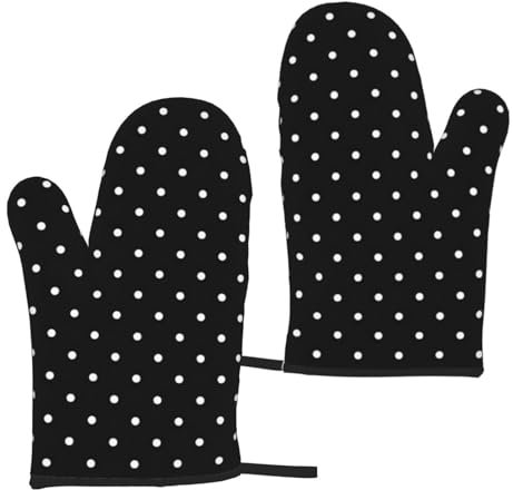Wurton Hitzebeständige Grillhandschuhe, Unisex, Mikrowellen-Handschuhe, Küchenutensilien, 15 x 27 cm, Weiß