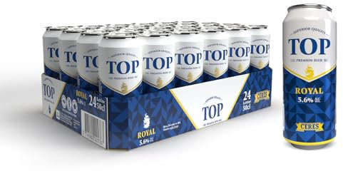 Ceres Top Royal - 24 Lattine 50 cl, Birra Lager Carattere deciso, Gusto Intenso, Premium Beer, Gradazione Alcolica 5,6°C