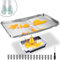 KOSGHO Gasgrill Fettwanne Ersatzteile, Verstellbare Fettwanne mit Auffangwanne Edelstahl Tropfschalen Set (XL)