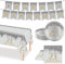 POPOYU 38Pcs Sliver and Gold 21st Birthday Tableware Set, Happy 21st Birthday Party Dinnerware, Paper Plates 9 Inch Napkins Table Cloth Banner for Boys,Girls,Men,Women,Her,Him Gifts Party Supplies
