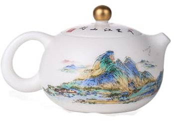 Tetera de Hierbas Tetera de kungfu de Jade gordo de cordero de porcelana blanca, tetera de kungfu for el hogar, sala de estar, oficina, tetera individual Tetera de hojas sueltas
