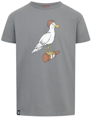 derbe Sturmmöwe T-Shirt (DE/NL/SE/PL, Alphanumerisch, XXL, Regular, Regular, Lava Smoke)