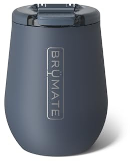 BrüMate Uncork'd 14oz 100% Insulated Leakproof Wine Glass | Locking Lid | Insulated Stainless Steel Wine Glass | Perfect for Travel and Outdoor Activities | BPA Free
